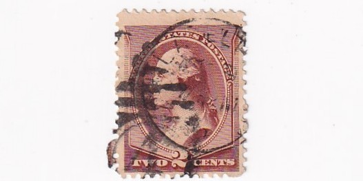 1883 STAMP US SCOTT 210 "George Washington" 2 CENT USED FANCY CANCEL - Y