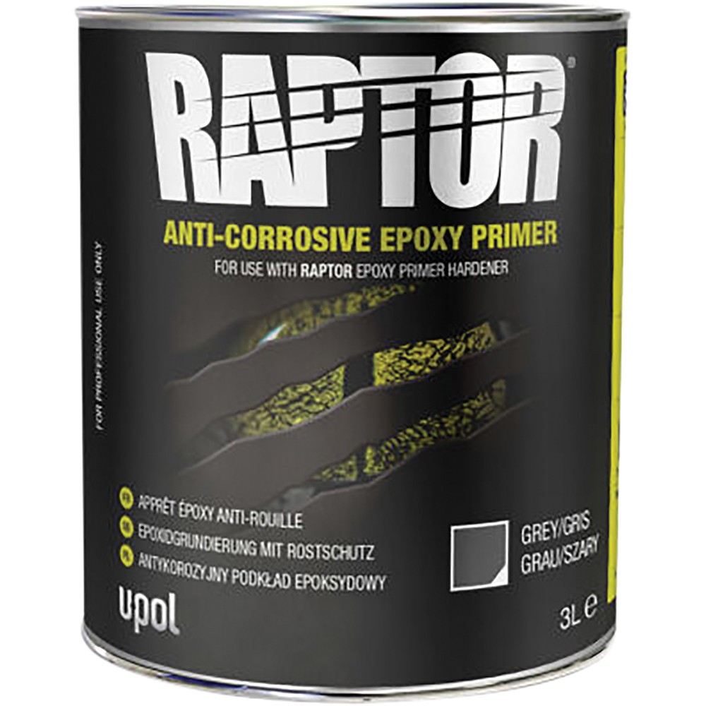 RAPTOR ANTI-CORROSIVE EPOXY PRIMER, GRAY, 3 LITERS UPL-UP4834