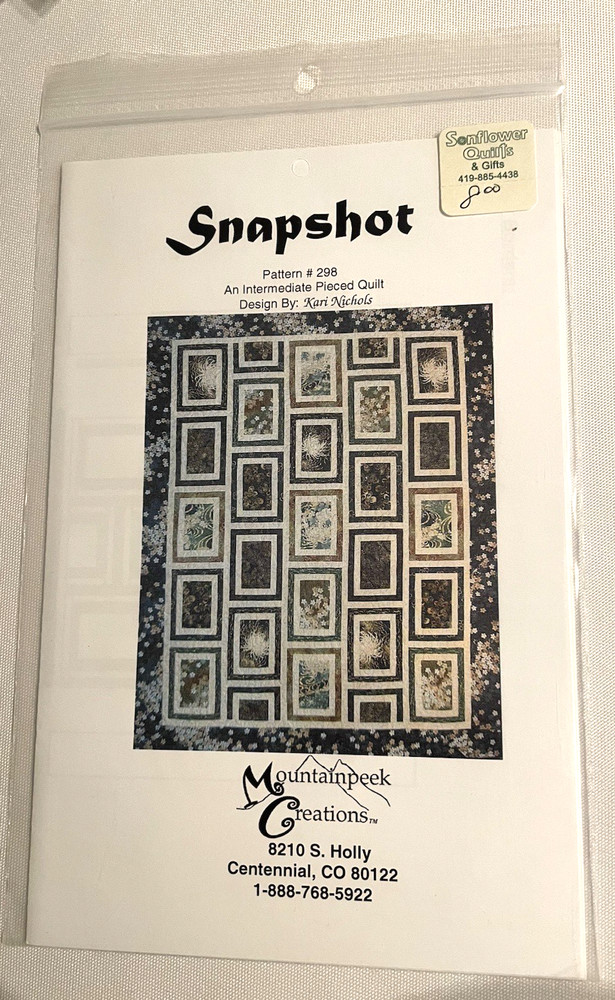 Mountainpeek Creations Snapshot Pattern # 298 an Intermediate Piece Quil
