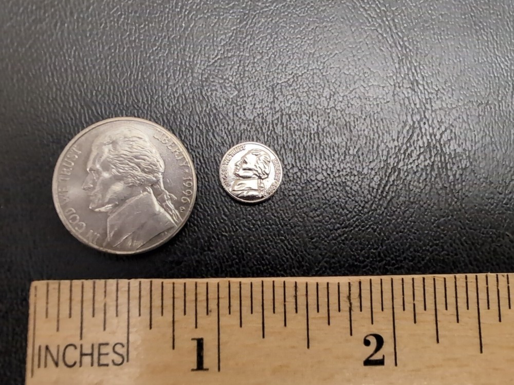 SHRINKING NICKEL Shim Shell Mini Coin Magic Trick Props