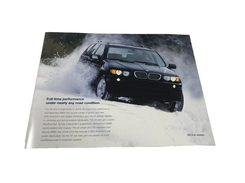 2002 BMW X5 SAV Information Pamphlet