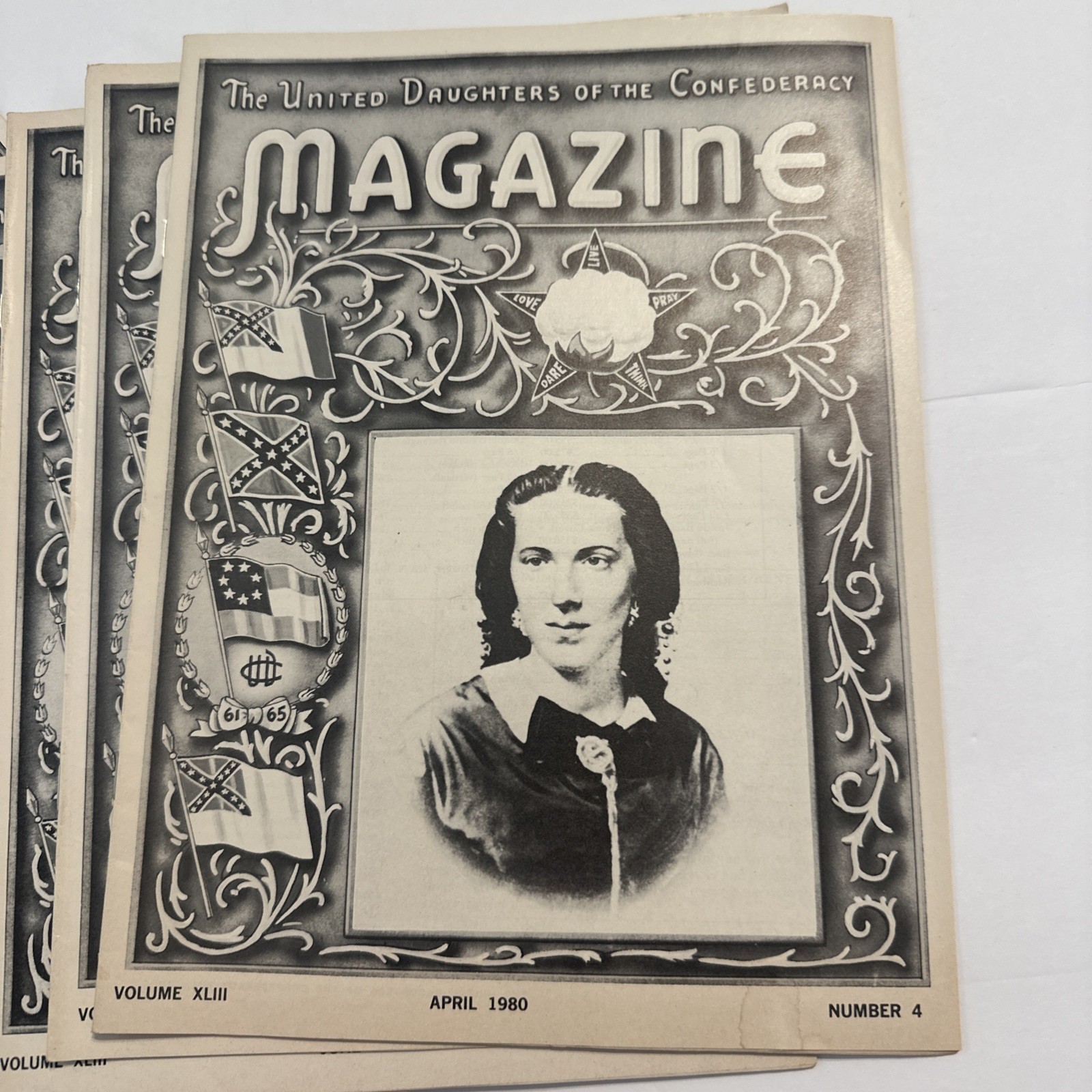 1980 United Daughters of the Confederacy UDC Magazine Lot Jan–Dec No Aug Sept