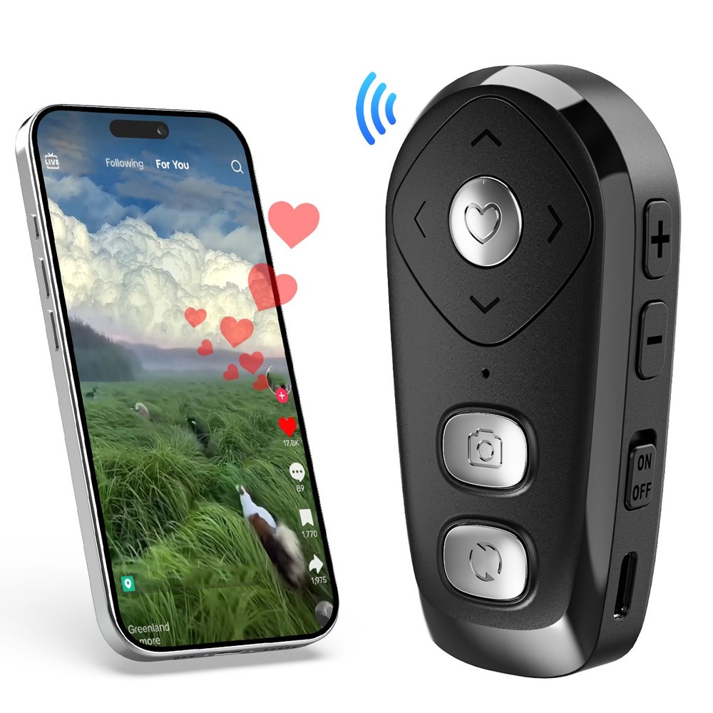 Wireless Camera Remote Control with Zoom for iPhone & Android Versatile Shutter