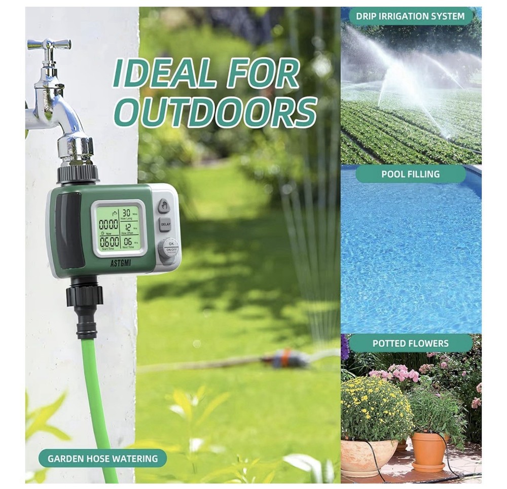 Sprinkler Timer Outdoor Water Timer Programmable Hose Faucet Timer Delay/Auto