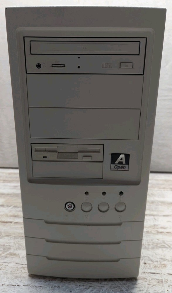 VINTAGE DESKTOP COMPUTER Tower A Open Tested See Pictures