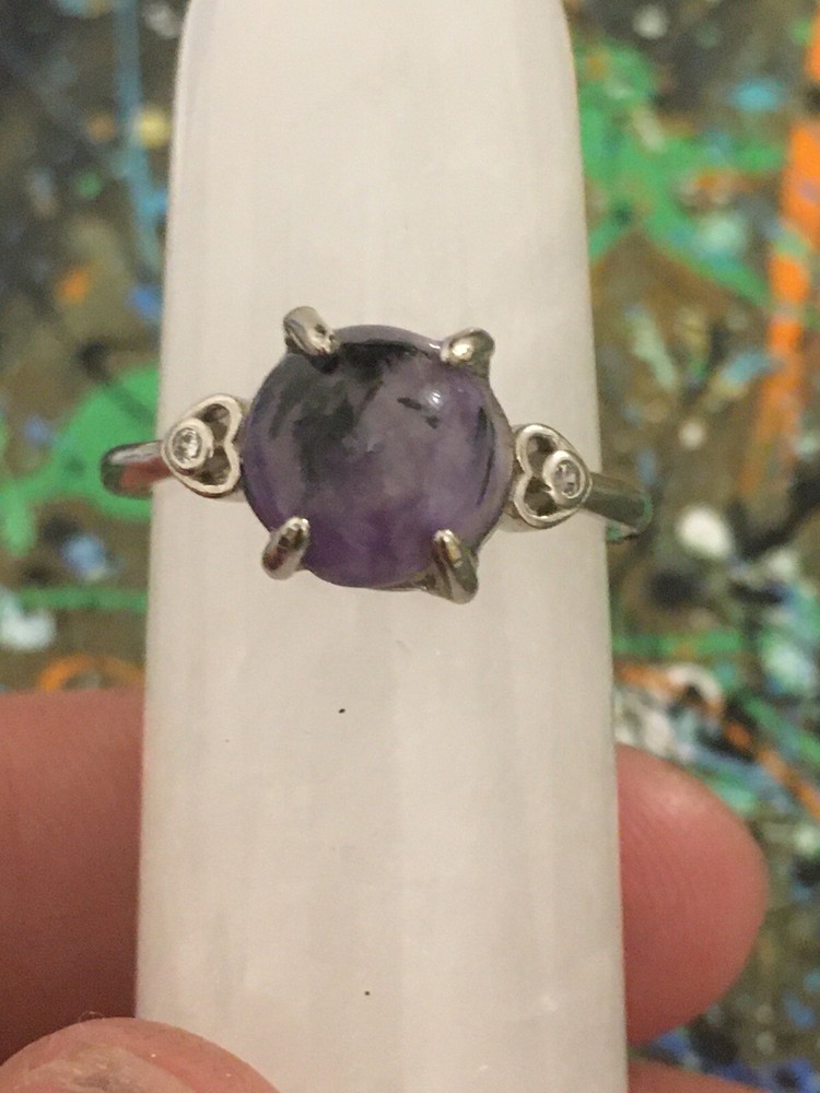 charoite ring adjustable to size 6 & 7