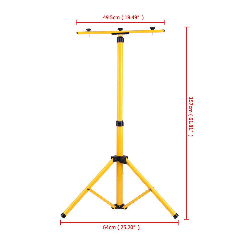 24in-62.2in Adjustable LED Work Light Tripod Stand Flood PAR Light Telescoping