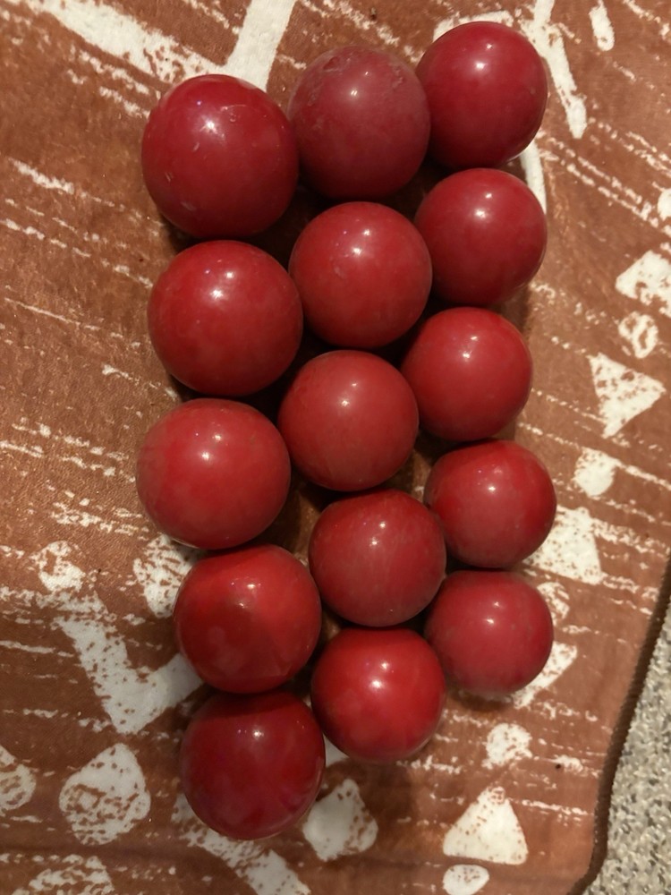Pool Table Red Balls Qty 15 Vintage Billiards