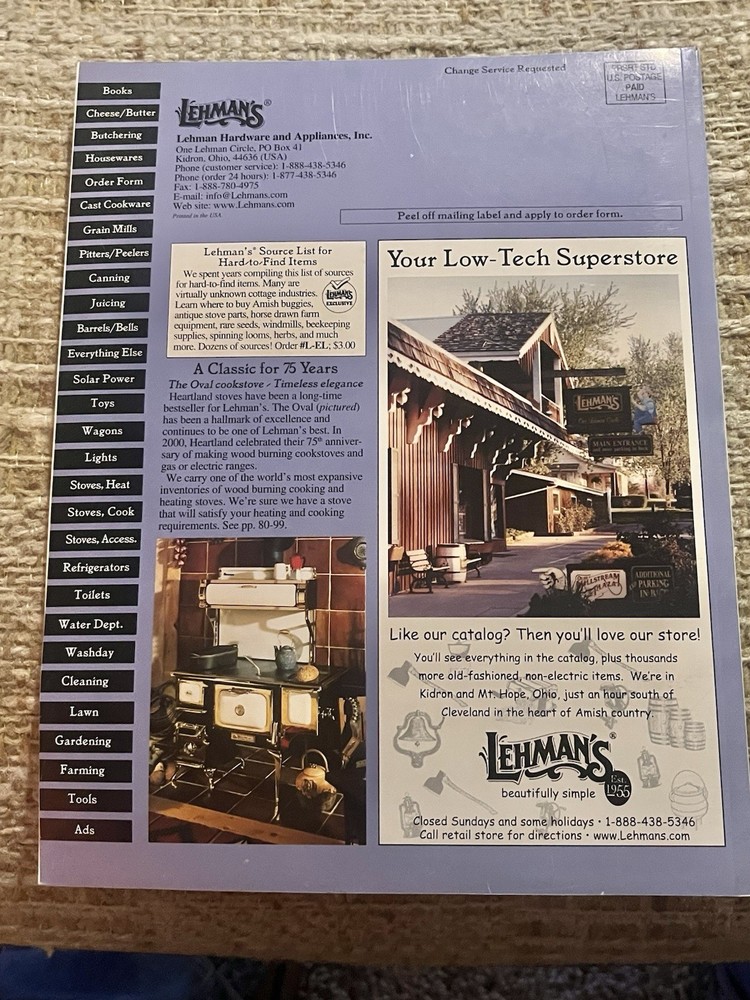 2001 Lehman's Hardware Catalog