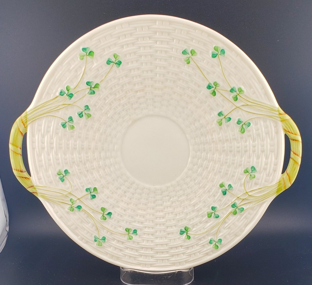 Belleek Shamrock Cake Plate