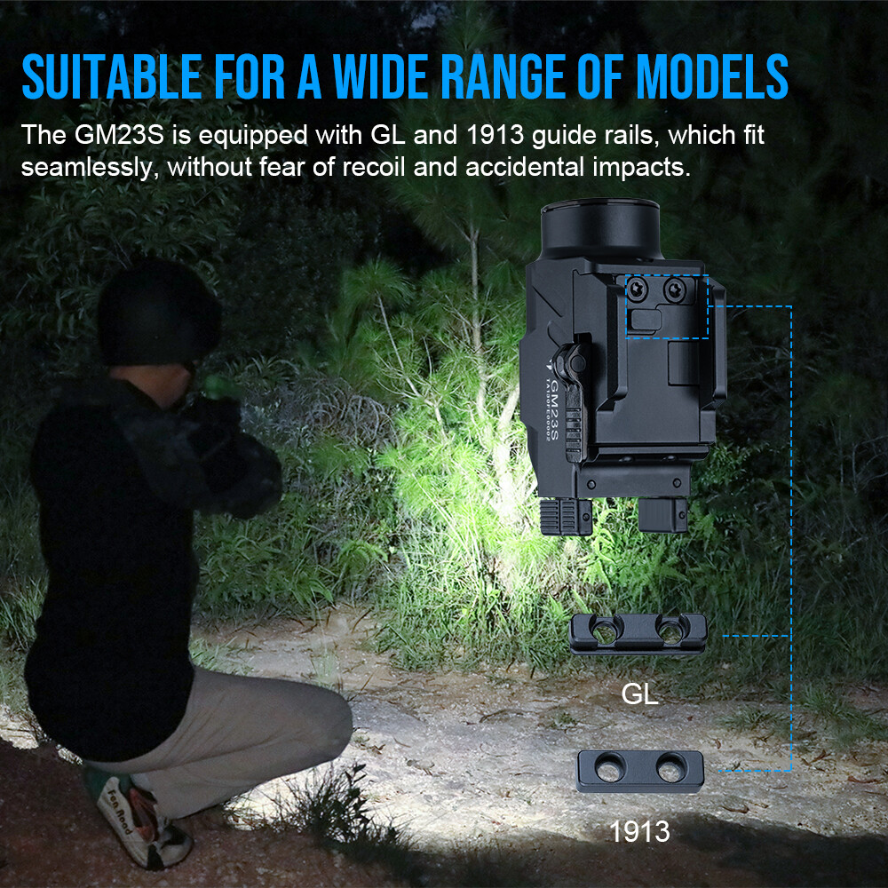 Trustfire Green Pointer Rechargeable Tactical Pistol Light Weapon Gun Flashlight