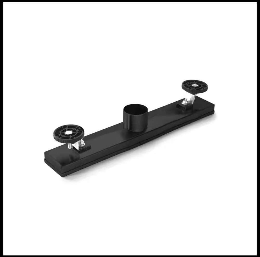 BWE 12 in. BLACK Linear Shower Drain W/ Square Pattern Drain Cover