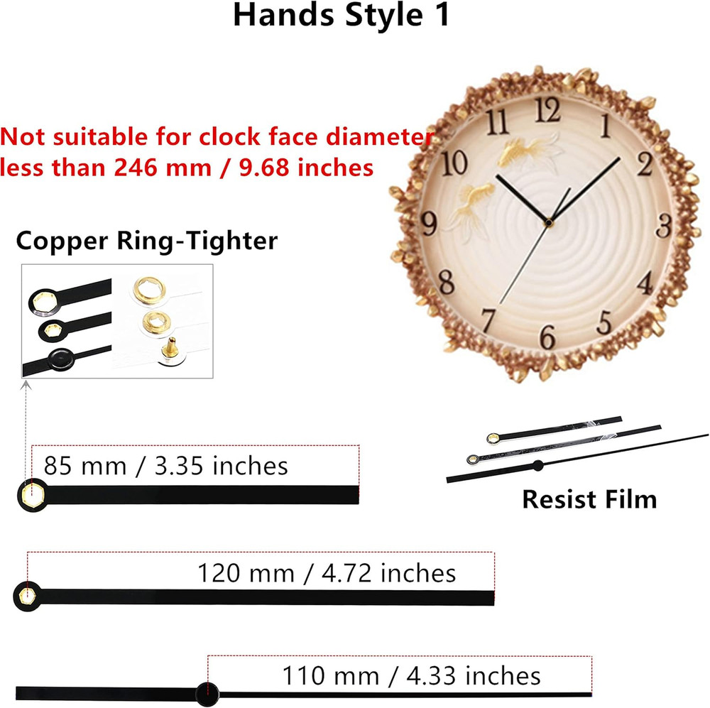 Original Youngtown 12888 Pendulum Type Movement Step Clock Accessory Quartz DIY