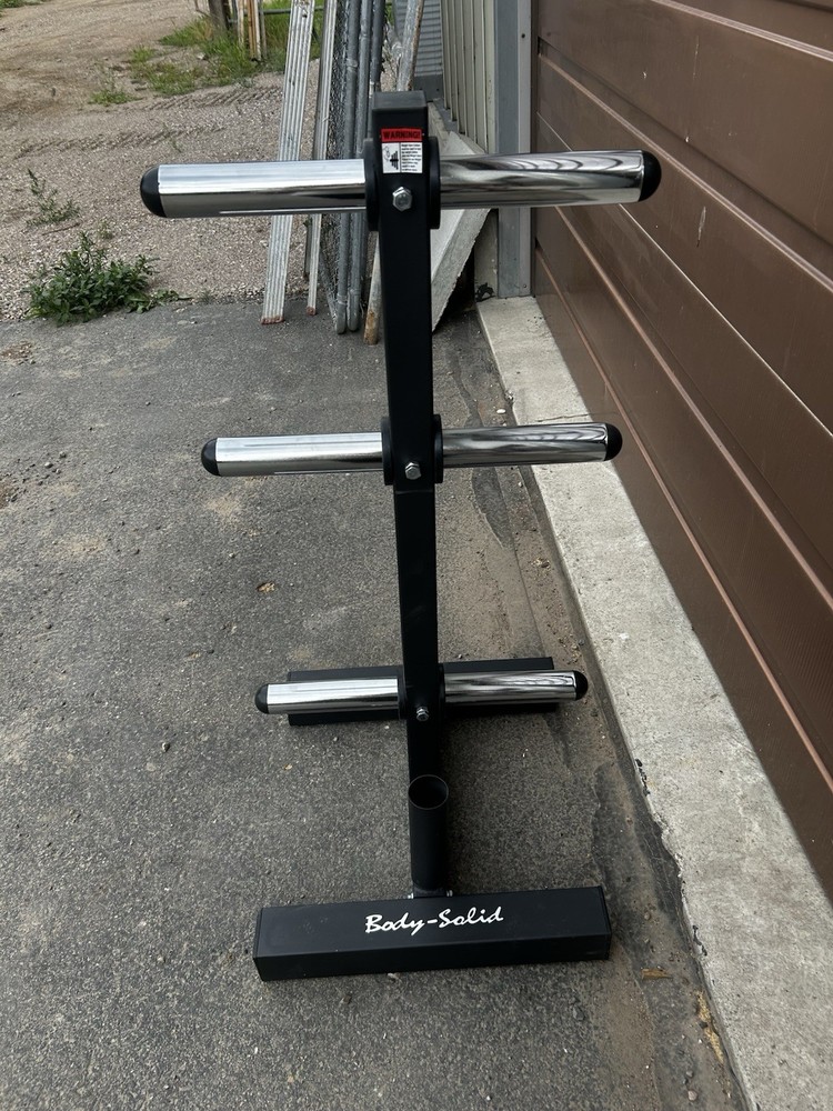 Body-Solid WT46 Olympic Weight Plate with Tree and Bar Holder