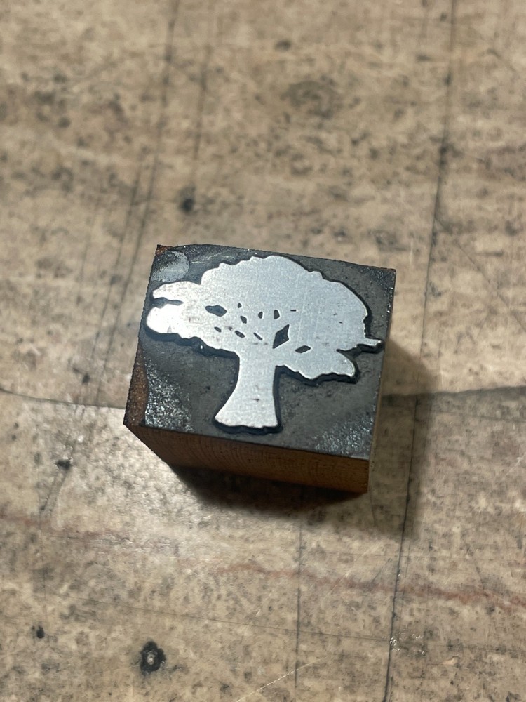 Printing Letterpress Printers Block Small Tree (2025)