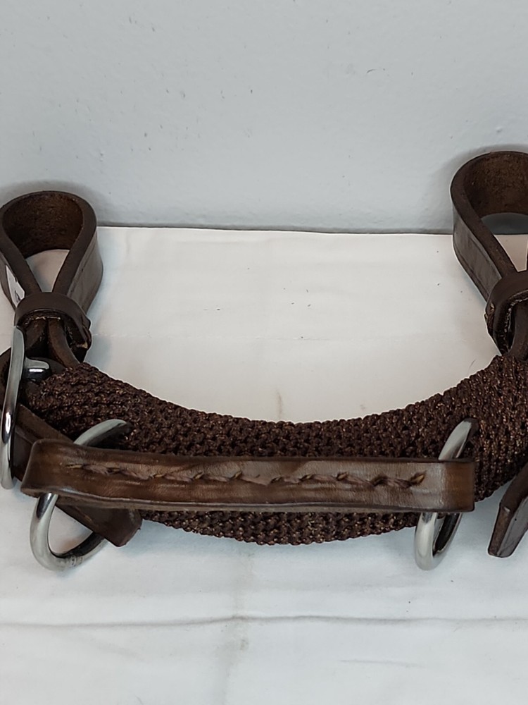 Leather Braided Curb 1"