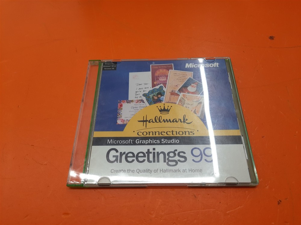 ⭐️⭐️⭐️⭐️⭐️ Microsoft Graphics Studio Greetings 99 Hallmark PC CD-ROM