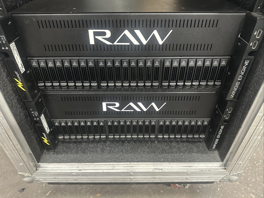 Wings Engine RAW Triple Stream In 12RU Media Server Rolling Rack Case (38x26x24)