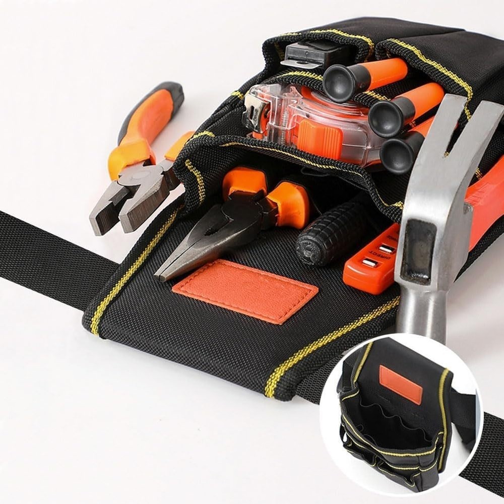 For Electrician Carpenter Adjustable Tool Belt with Multiple Compartments Pouch