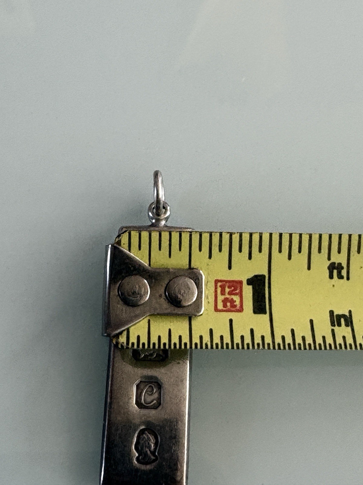 Vintage Sterling Silver Queens Jubilee Ingot Pendant 1.5” Long 16g /0.56 Ounces