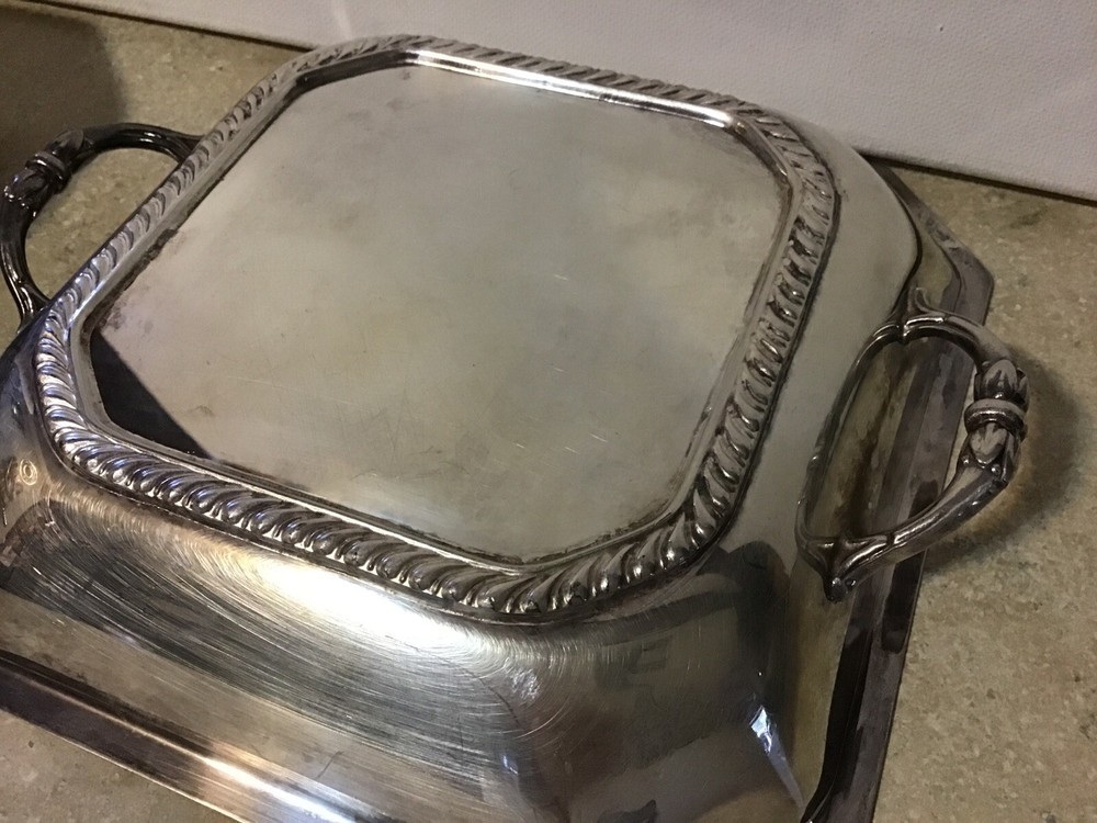 Vintage Sheffield Silver Co Silver Plate Covered Dish Server USA