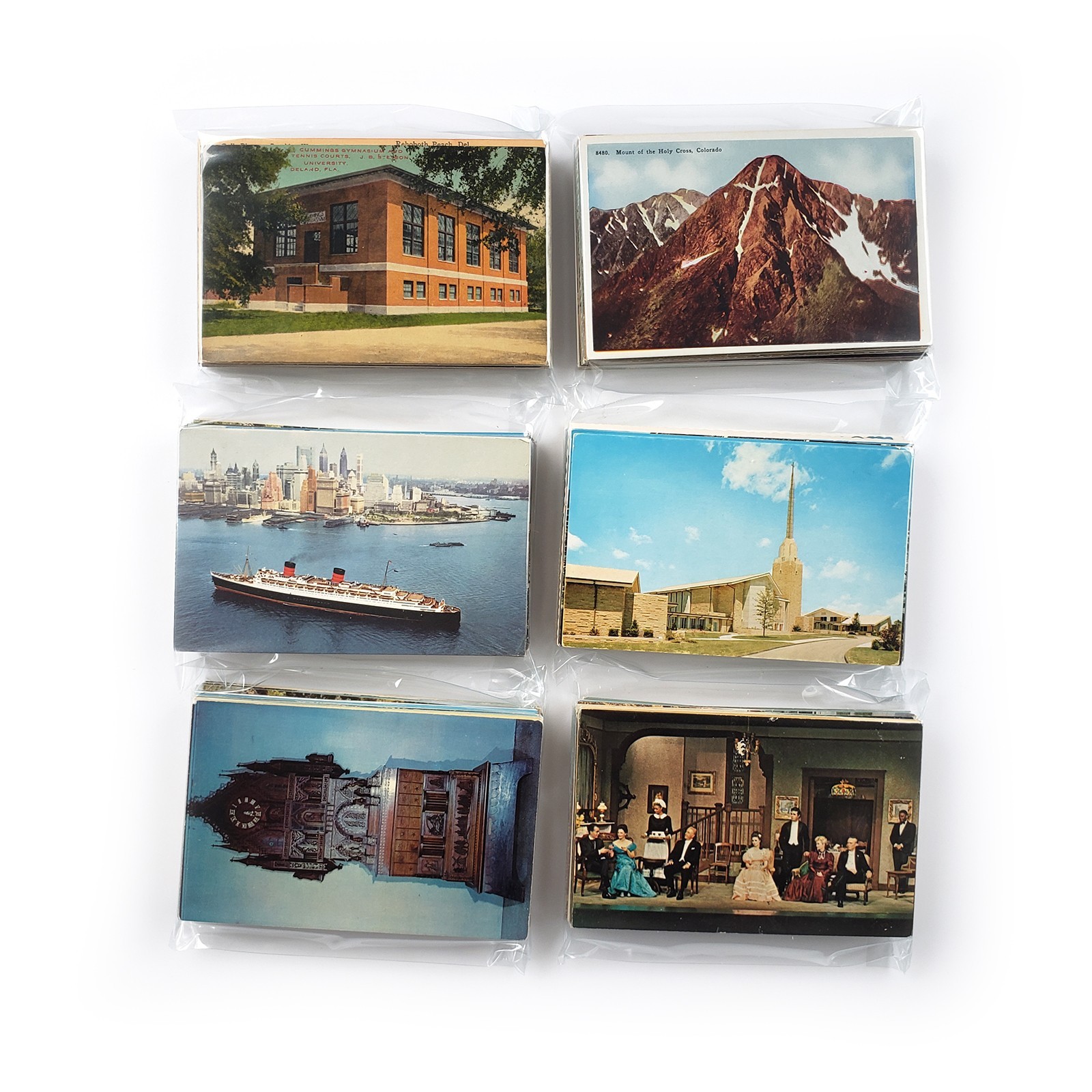60 Unused Vintage Postcards Lot - Unposted Random Blank Midcentury Travel Views