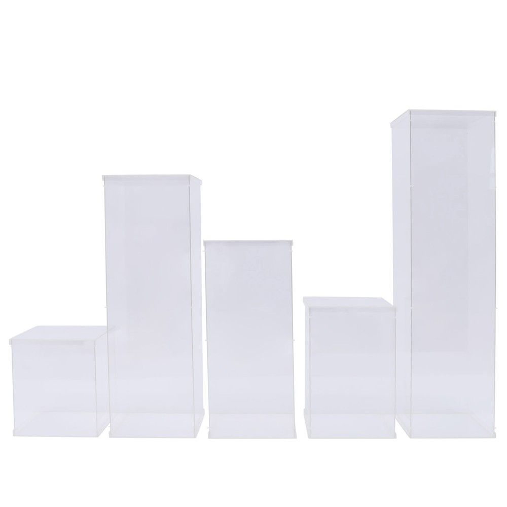 Acrylic Display Box Rectangular Floral Display Box Freestanding New 5 Pieces