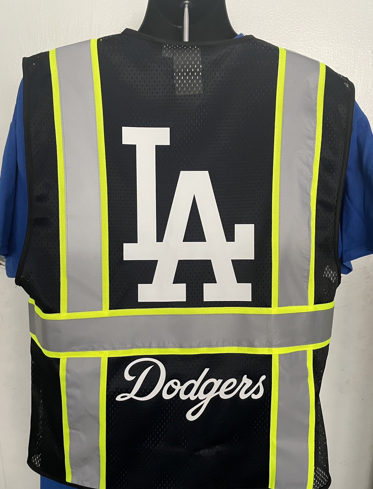 Los Angeles Dodgers Safety PPE Vest with Reflective Logo, New