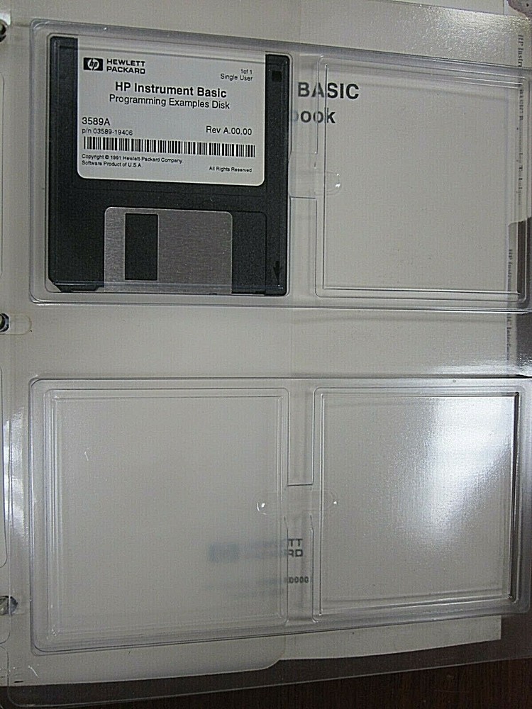 HP Instrument BASIC Users Handbook E2083-90000 & Programming Examples Disk