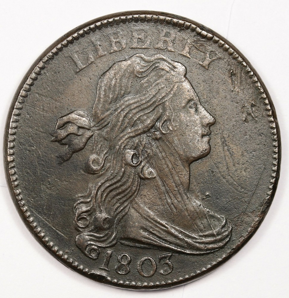 1803 Large Cent.  AU.  157996