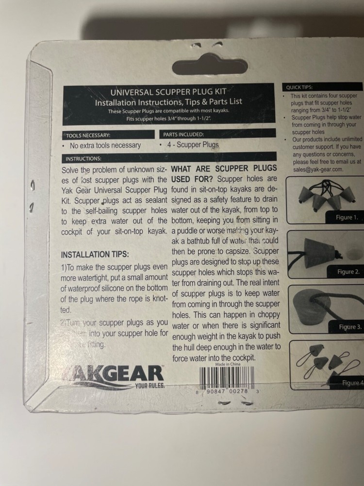 YakGear Universal Scupper Plug Kit