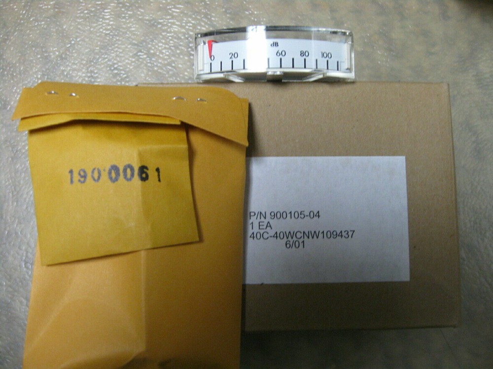 International Instruments Panel Edgewise dB Meter 0-110 dB w/ Mounting Hardware