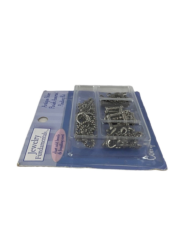 Jewelry Fundamentals Antique Silver Finish Assorted Finding Kit