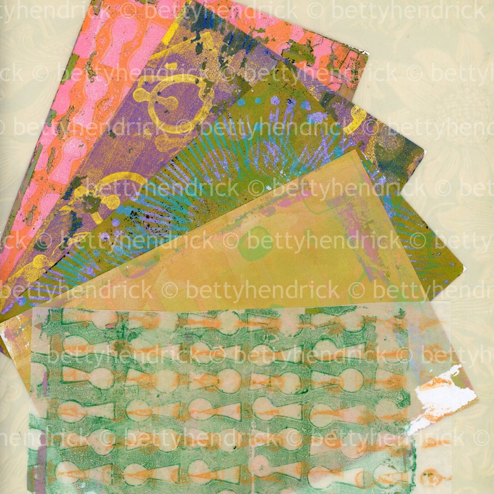 Printed Collage Papers, Printed Painted Papers, Mixed Media, Ephemera 20 Designs