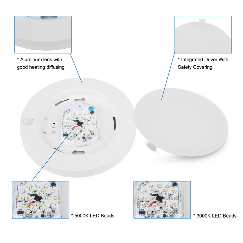 6Inch PIR Motion Sensor LED Disk Closet Light Dimmable Ceiling Night Light Lamp