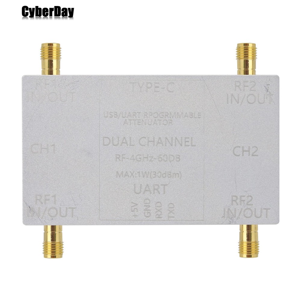RF-4GHz-60DB Programmable Attenuator RF Attenuator (Main Unit + Cable) for PC