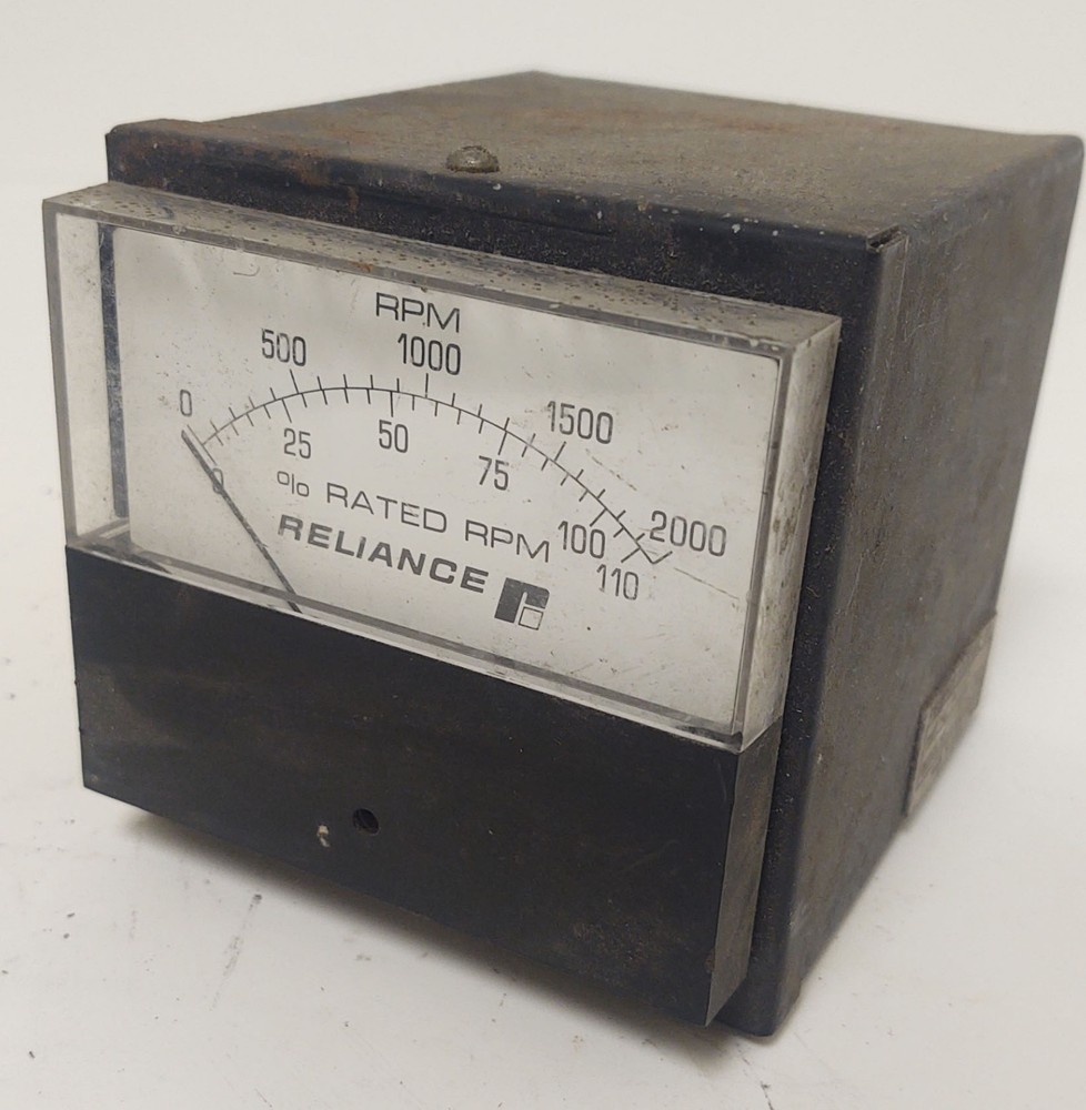🔥Reliance Electric 9C26D RPM Analog Panel Meter / Tachometer