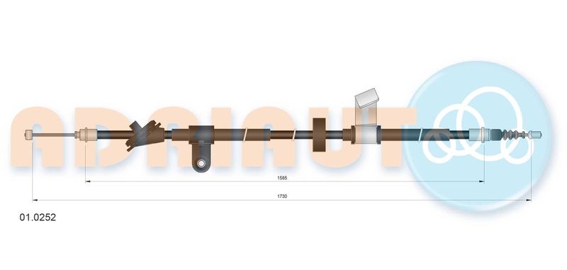 Cable Pull, parking brake ADRIAUTO 01.0252