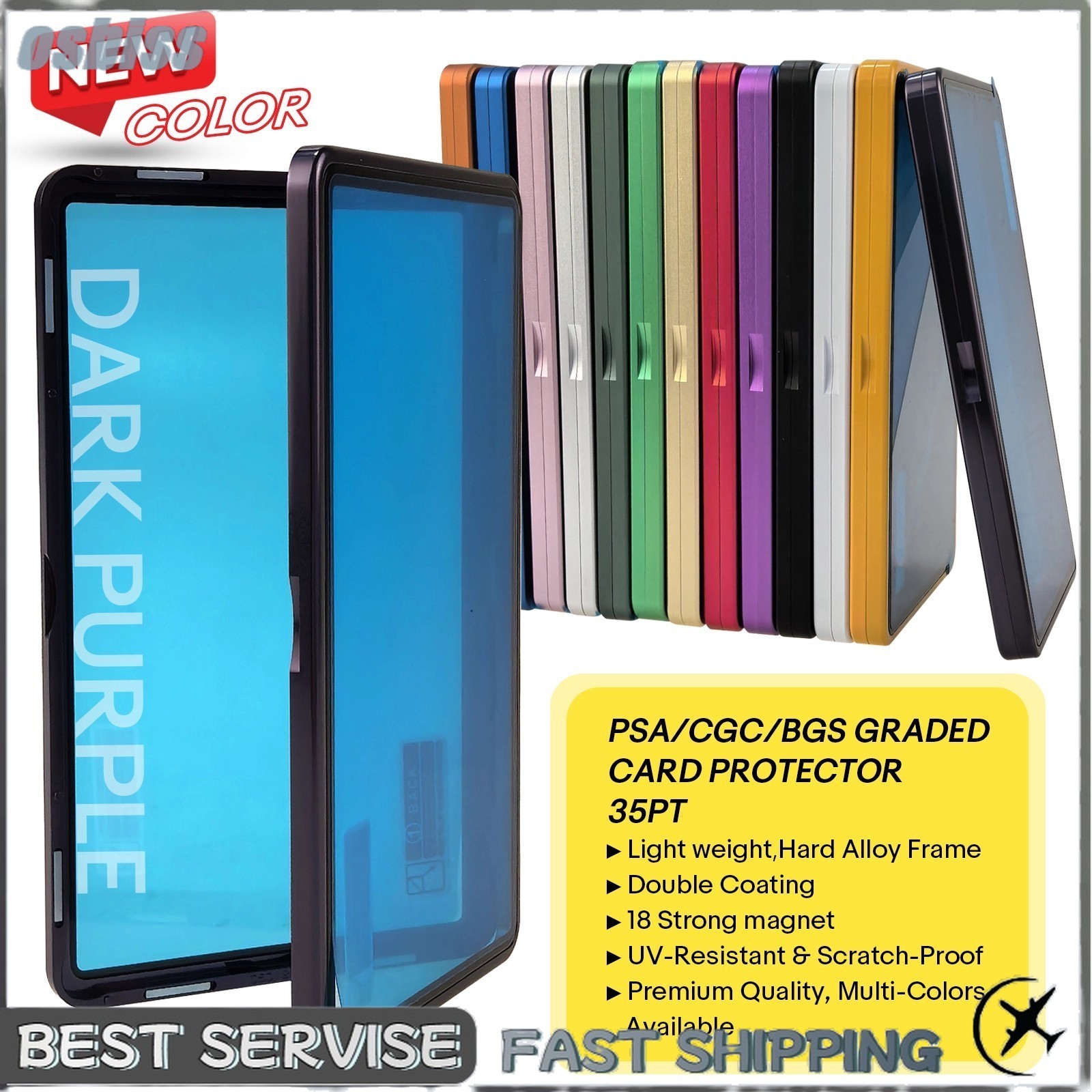 Graded Card Aluminum Slab Guard Box Bumper Metal Protector Case For PSA CGC BGS