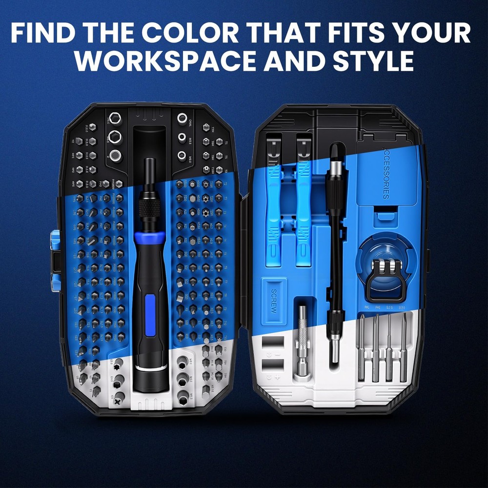 152Pcs Precision Screwdriver Set 152-in-1 Set, Blue