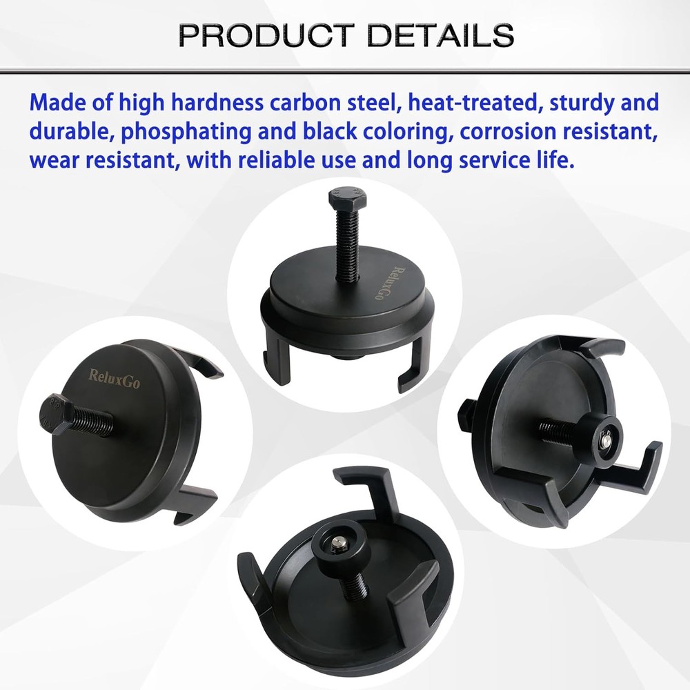 For GM LS Harmonic Balancer Puller 25264 Crank Pulley Puller with 22mm Socket, A
