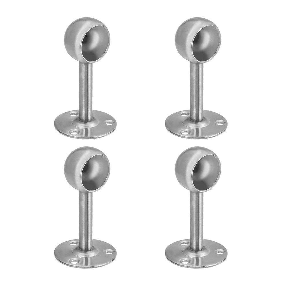 Wardrobe pipe bracket, 25mm diameter 85mm height, wall mounted 4 pcs