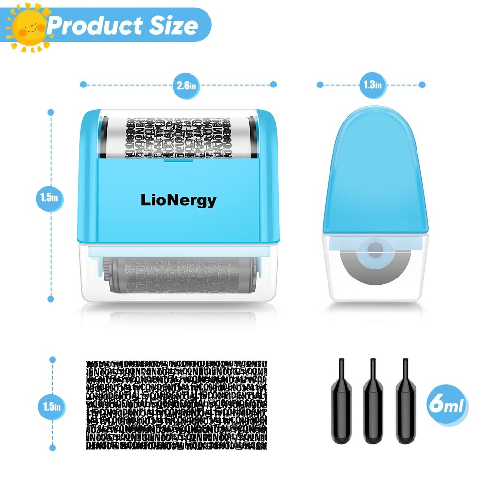 Identity Protection Roller Stamp Roller Identity Theft Prevention Security St...