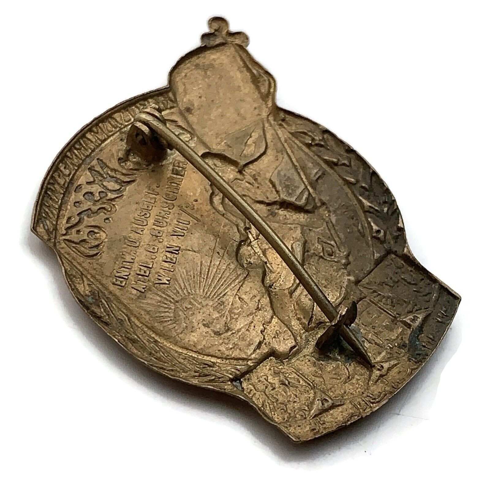 Original WW1 Ottoman Empire Turkish Army XV Corps 15th Korps Lapel / Cap Badge