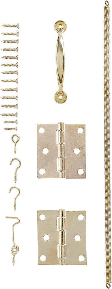 Screen Door Hardware Set, Brass Plated