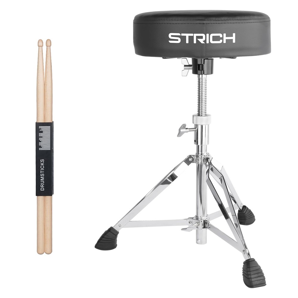 Strich Drum Throne, Height Adjustable Padded Seat Drum Stool, Heavy Du