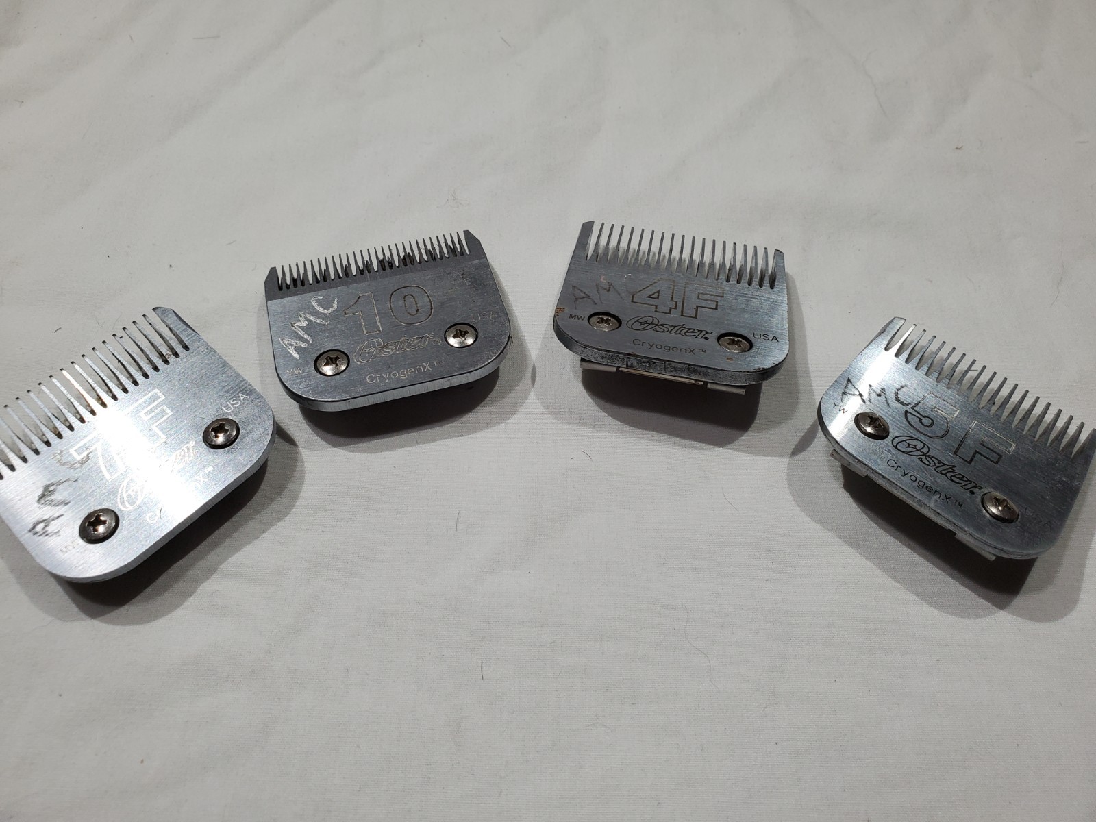 Oster Elite CryogenX Detachable Animal Clipper Blades 4 Sizes 7F #10 4F and 5F