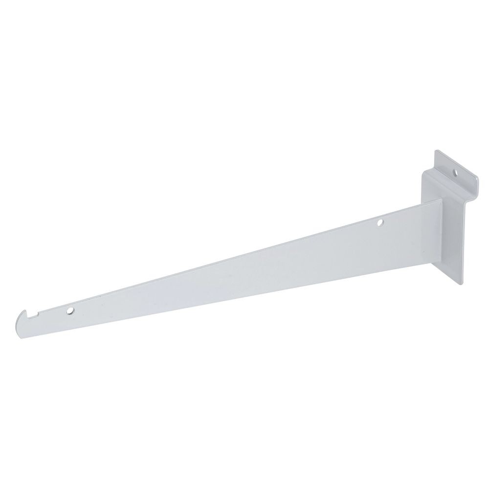 12" White Shelf Bracket for Slatwall