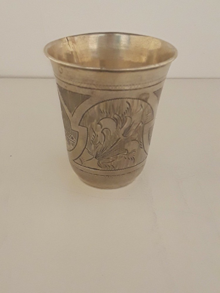 Russian silver 84 vodka cup