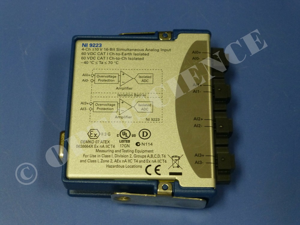 National Instruments NI 9223 cDAQ Analog Input Module, Simultaneous Sampling